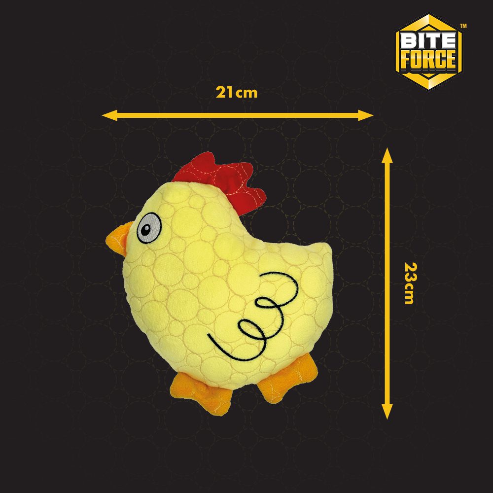 Chicken Plush Tough Toy - Durable, Kevlar-Built, Squeaker for Strong Chewers