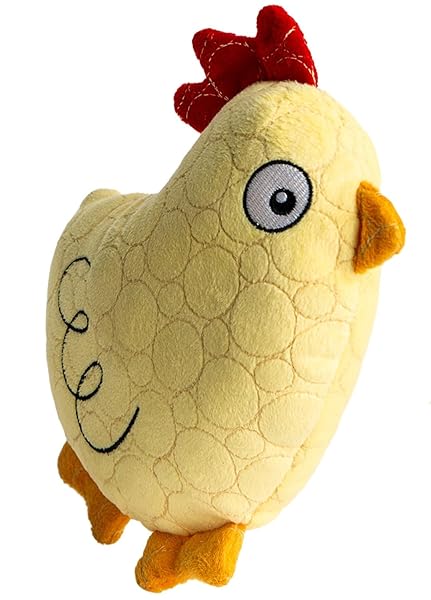 Chicken Plush Tough Toy - Durable, Kevlar-Built, Squeaker for Strong Chewers