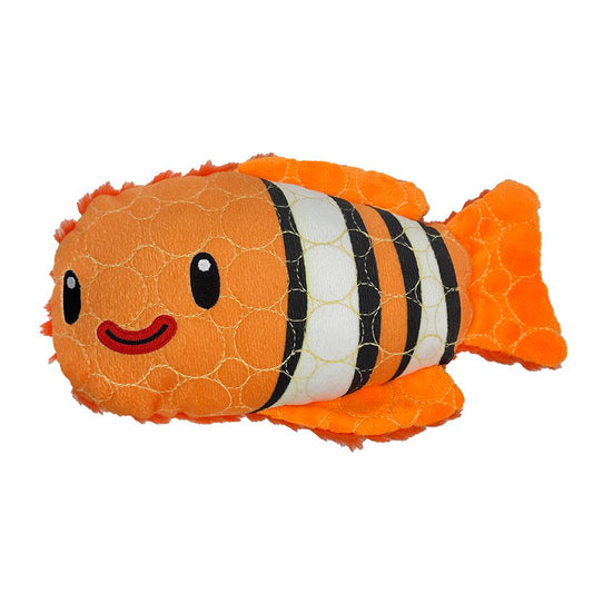 Clown Fish Plush Tough Toy - Durable, Kevlar-Built, Squeaker for Strong Chewers
