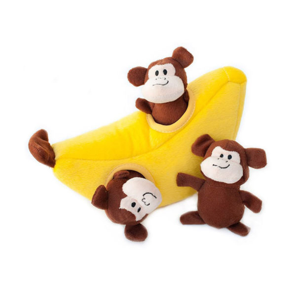 Zippy Burrow Banana and Monkeys toy